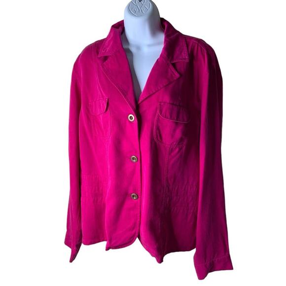 Coldwater Creek Button Up Blazer Womens XL Long Sleeve Notched Lapel Button Up - Picture 4 of 8